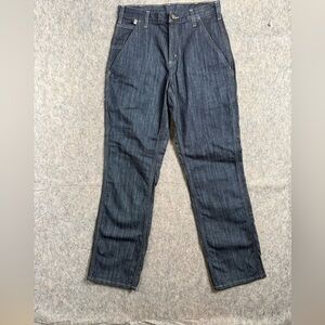 Carhartt FR Flame Resistant Denim Jeans Mens 30x28 Workwear Dark Wash